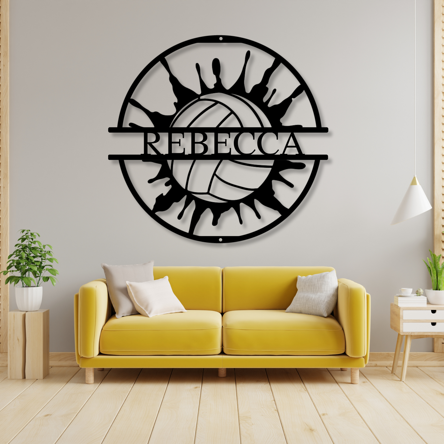 Custom Metal Volleyball Sign, Volleyball Decor, Volleyball Metal Art, Personalized Sign, Sports Wall Decor, Gift for Athletes