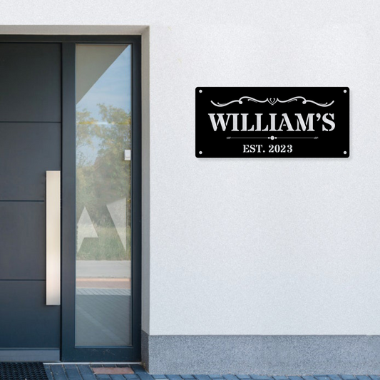 Custom Family Name Metal Sign,Personalized Last Name Sign,Monogram Wall Decor