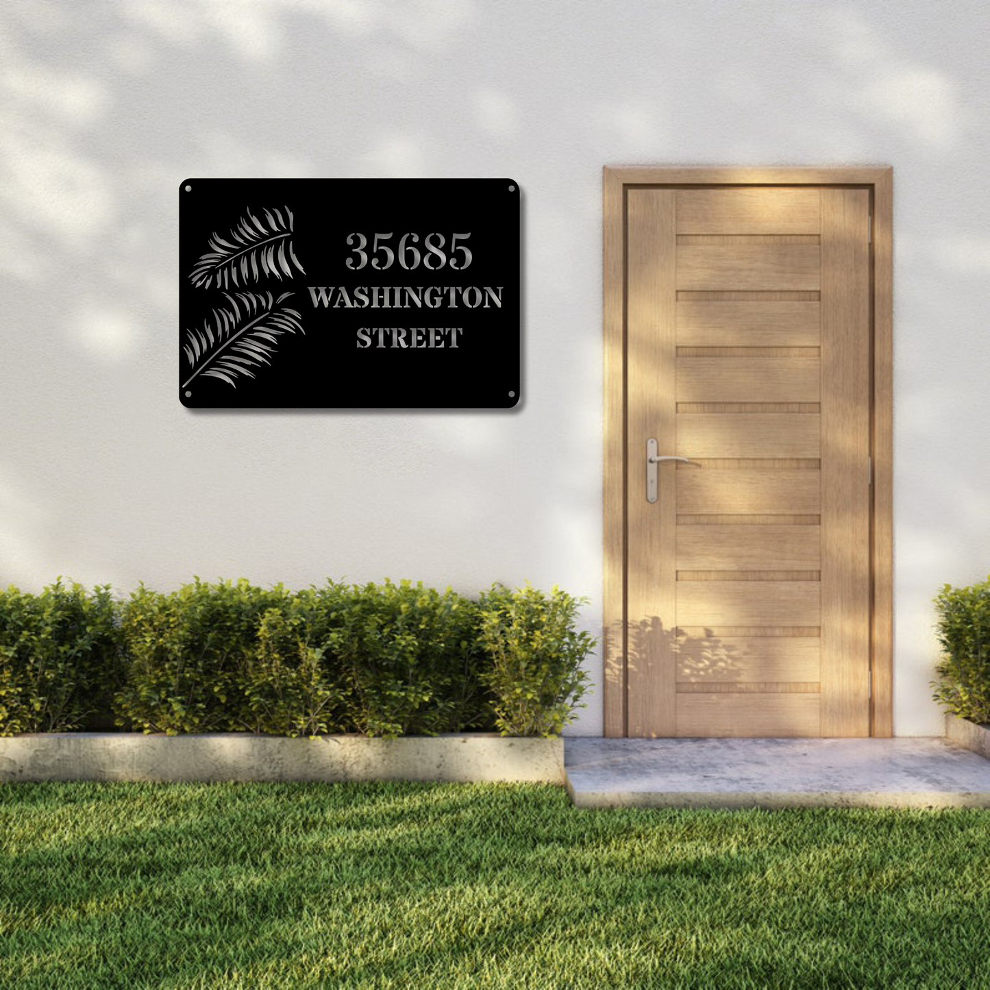 Personalized Metal Address Sign, Garden Themed Address Sign, Front Yard Sign, Front Deck Address Sign, House Number Sign