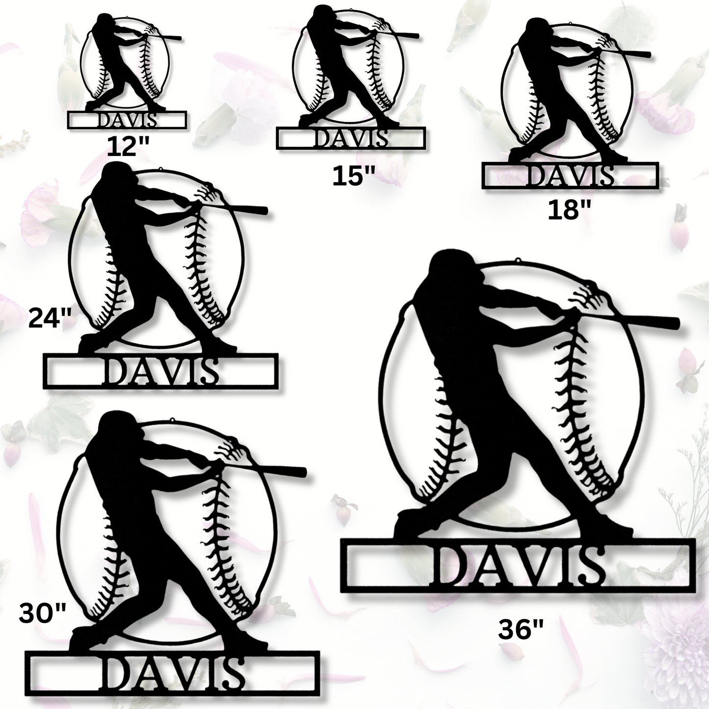 Custom Name Baseball Sign, Home Run Monogram, Baseball Metal Sign, Grandson Gift, Baseball Lover Gift, Personalized Metal Sign