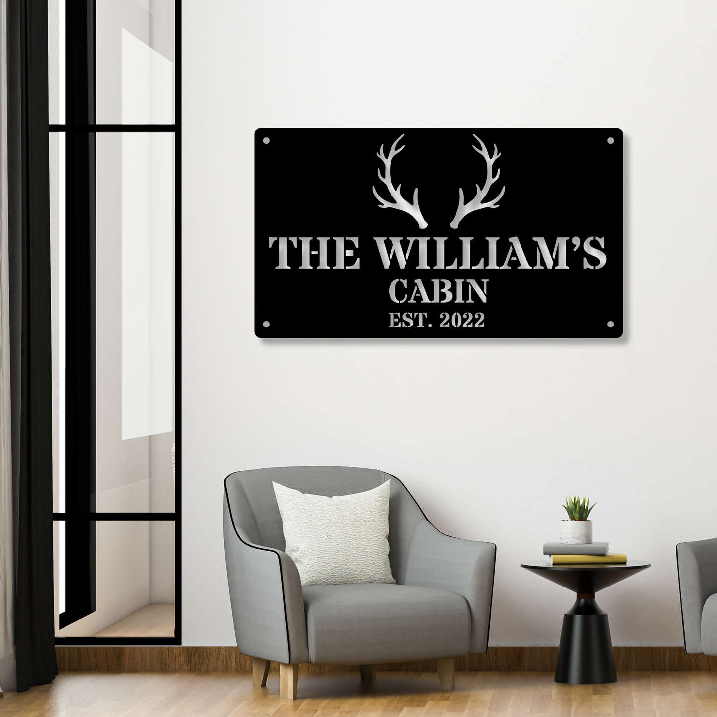 Custom Cabin metal Sign, Personalized Metal Cabin Sign - Mountain Cabin Established Date Wall Art - Custom Cabin Sign- Cottage Decor - Cottage Core - Cabin Decor