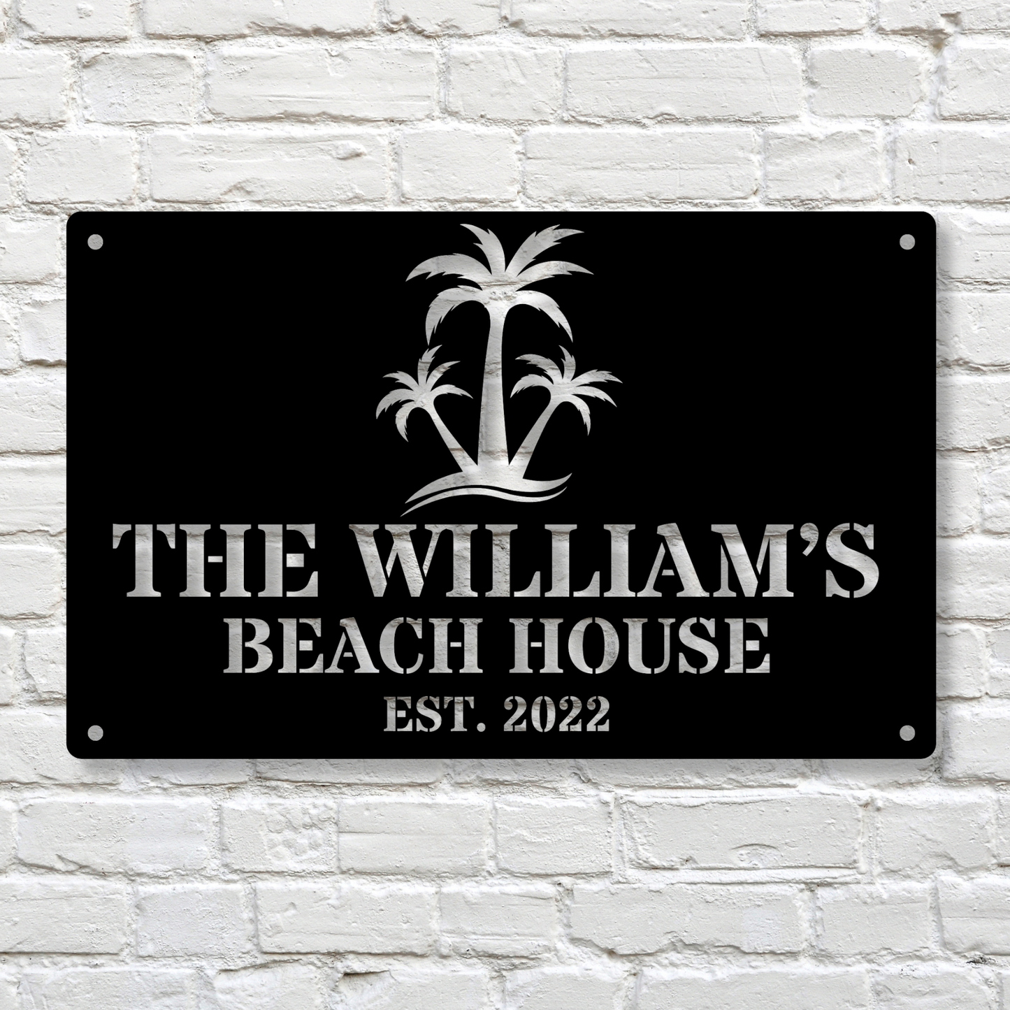 Custom Beach House Metal Sign, Beach Cottage Sign, Beach House Gift
