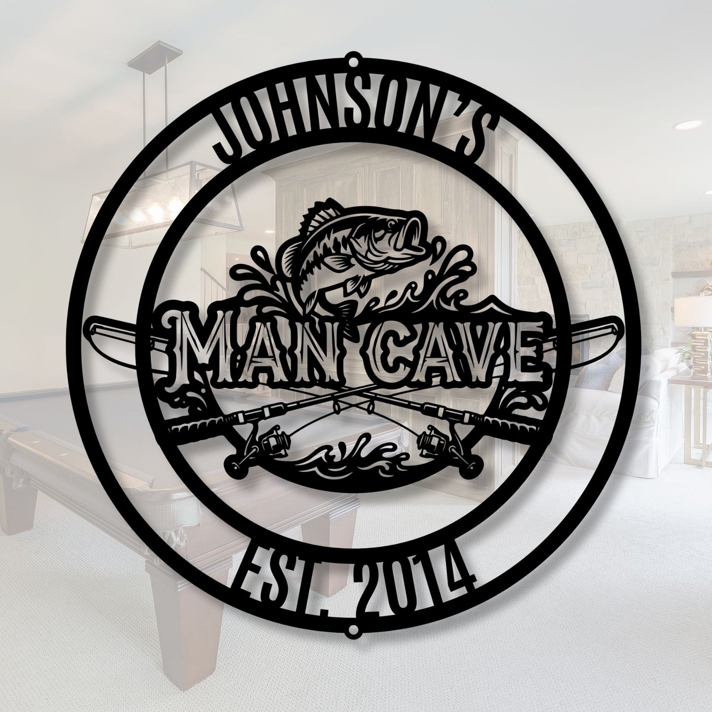 Custom Basement Bar Sign, Man Cave Bar Sign, Personalized Metal Name Sign, Speakeasy Wall Decor, Housewarming Gift for Men, Metal Art
