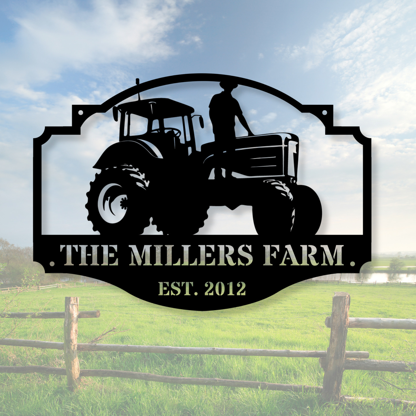 Custom Metal Farm Sign, Personalized Farm Sign, Rustic Farmhouse Decor, Metal Barn Sign, Personalized Ranch Art