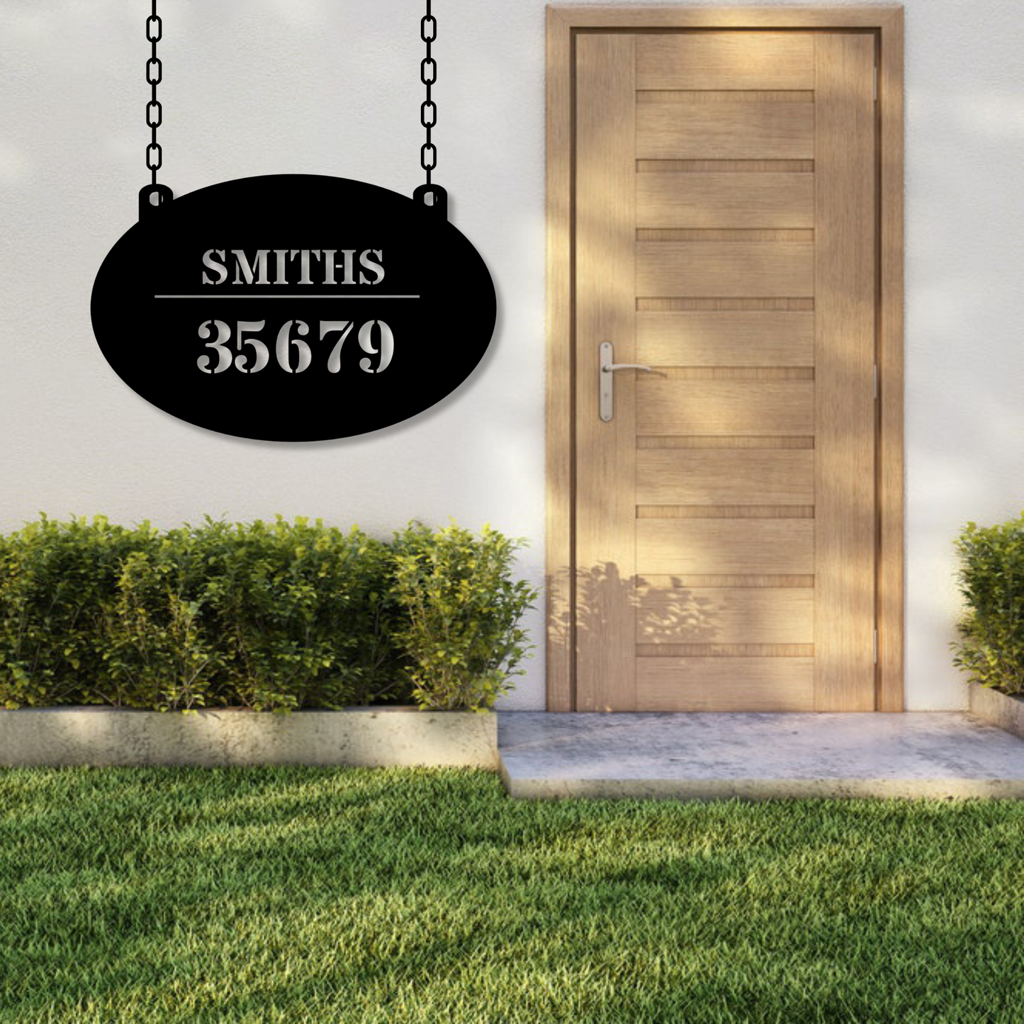 Custom Address Metal Sign, Personalized House Number Sign, Metal House Number Sign,Address Monogram sign