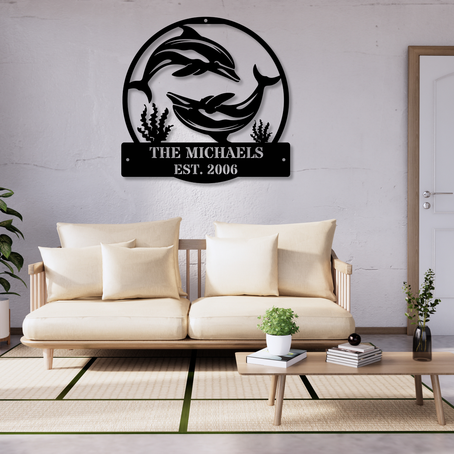 Custom Family Name Metal  Sign, Beach House Gift, Beach House Sign Decor, Coastal Cottage Decor, Ocean Home Gift