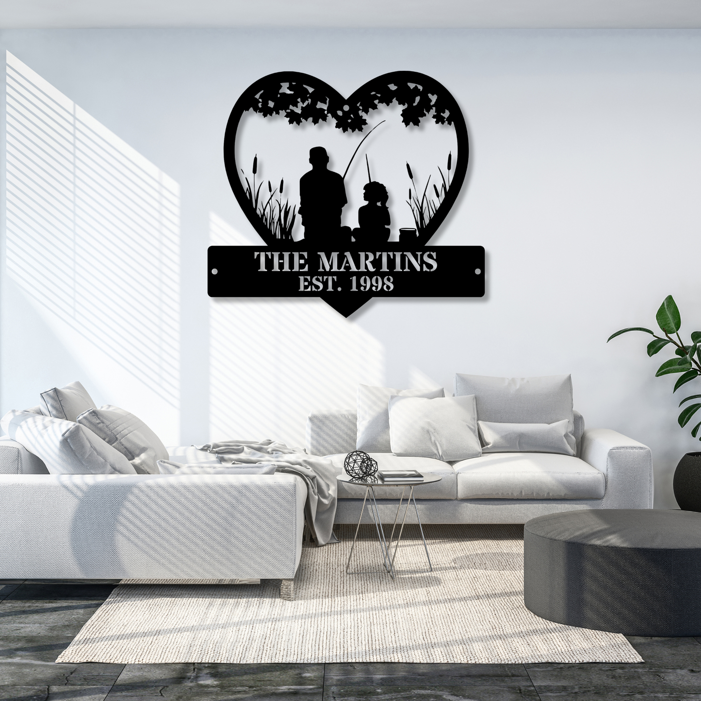 Personalised Fishing Metal Sign, Fishing Decor Sign, Custom Metal Sign, Rustic Fish Decor, Personalized Gift for Anglers