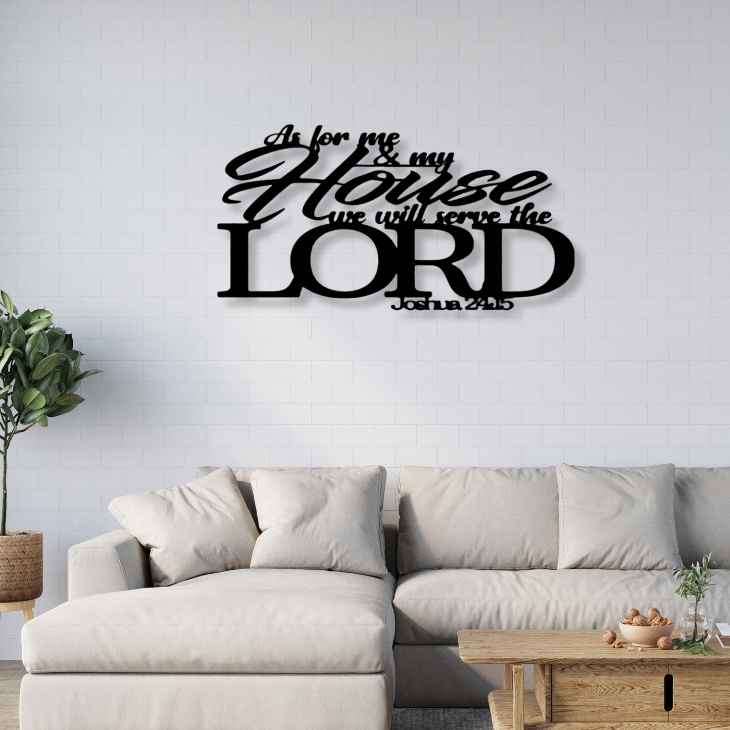 Joshua 24.15 Quote Metal Sign, Gift For Christians, Metal Wall Sign, Script Sign, Bible House Decor, Christian Home Decor, Religious Decor