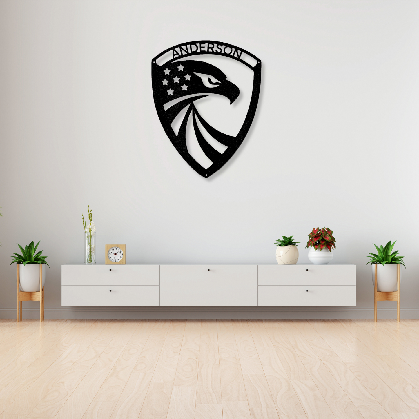 Eagle Metal Sign, Personalized Eagle Wall Art, American Flag Eagle Sign, Custom Metal Decor, Personalized Sign, Patriotic Veteran Gifts