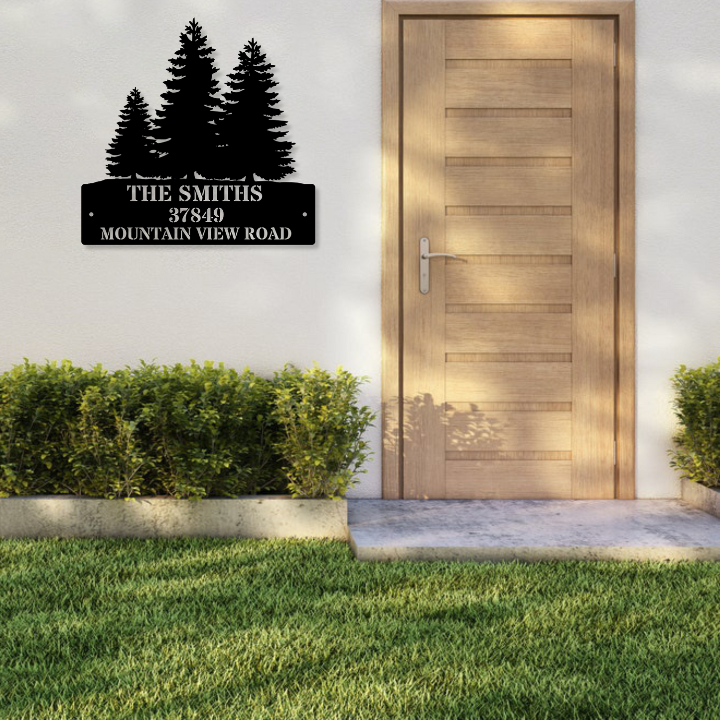 Personalized Forest Address Sign,Custom Address Metal Sign,Forest House Number Sign,Custom Street Name Plaque,Front Door Sign,New Home Gift