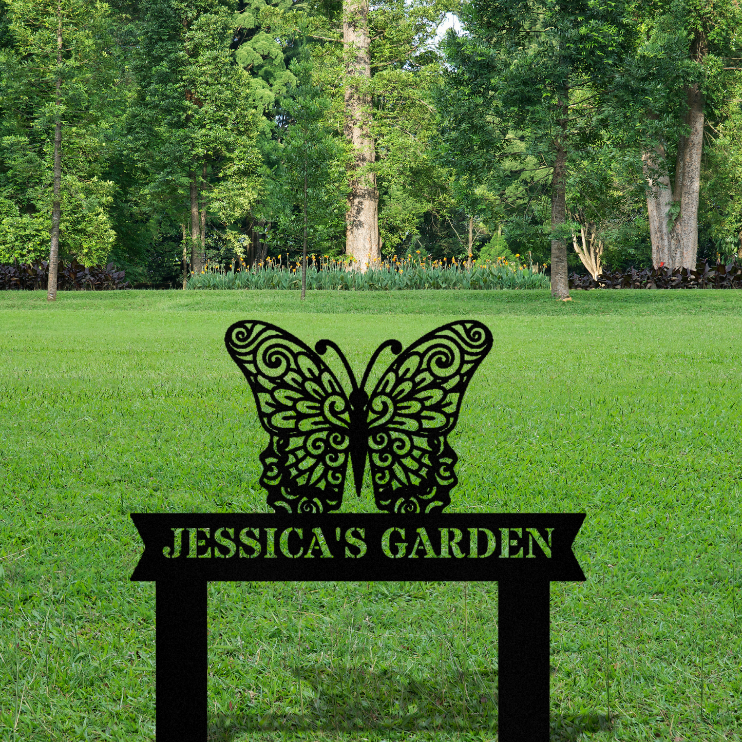 Personalized Butterfly Garden Metal Stake Sign, Garden Decor Sign, Garden Lover Gift, Gift for Her, Mother's Day Gift