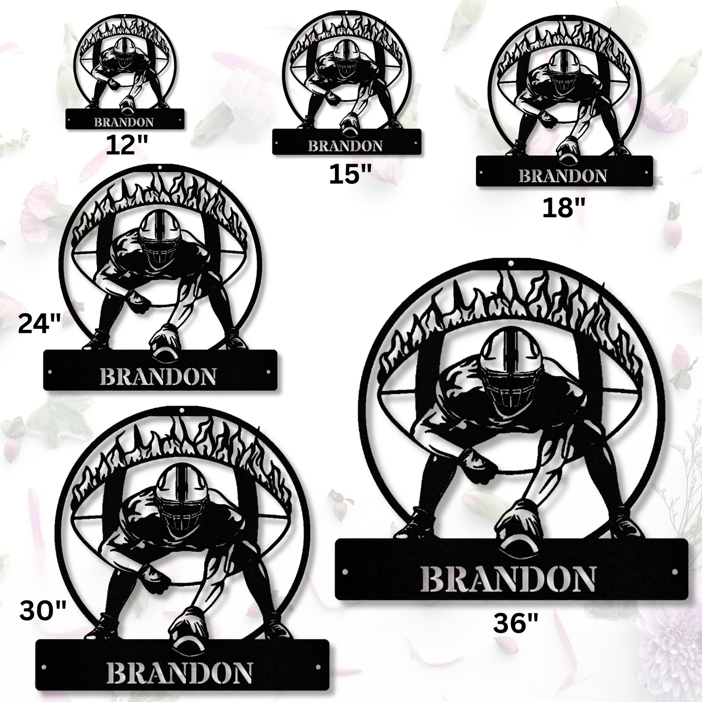 Custom Football Metal Sign, Personalized Sports Wall Decor, Man Cave Sign, Unique Football Gift, Sports Fan Room Decor, Football Coach Gift