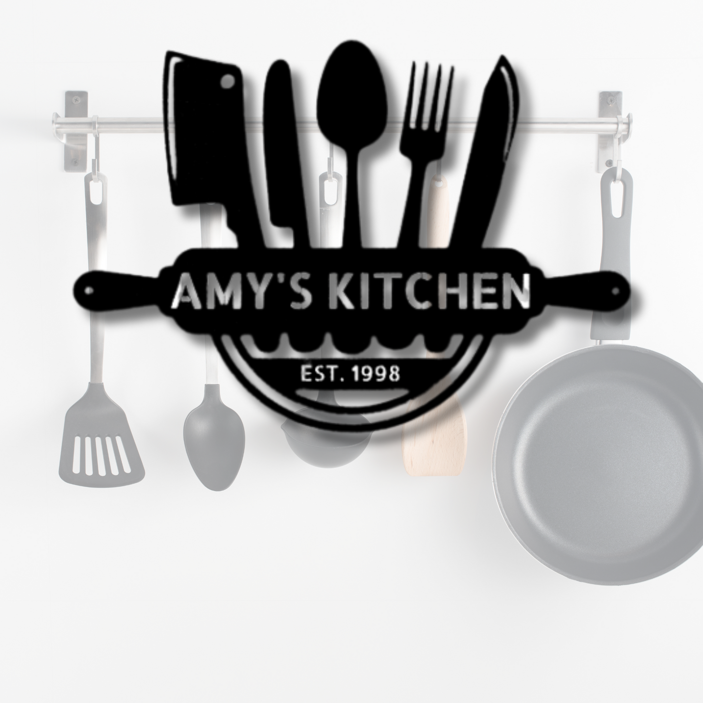 Art in the Kitchen Monogram - Steel Sign