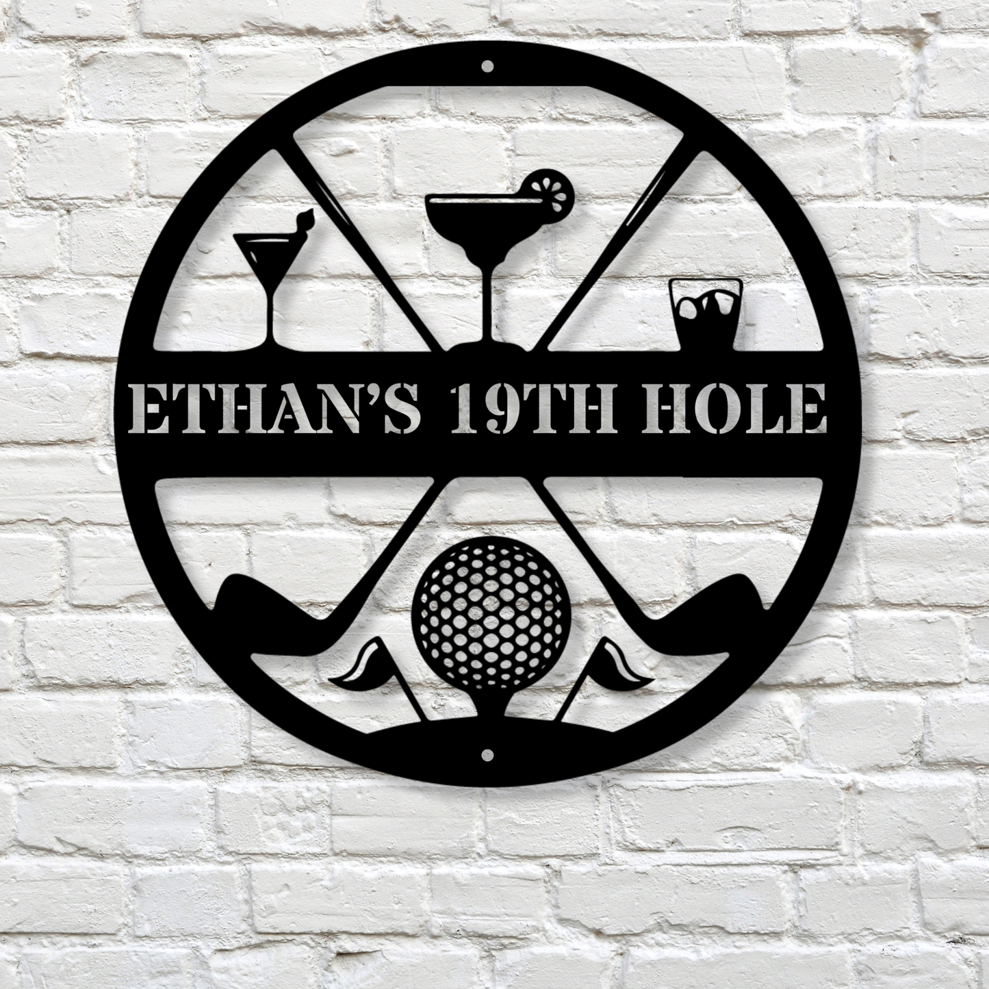 Custom Golf 19th Hole Metal Sign, Personalized Golf Gift, Custom Bar Sign, Golfer Man Cave Decor, 19th Hole Golfer Sign