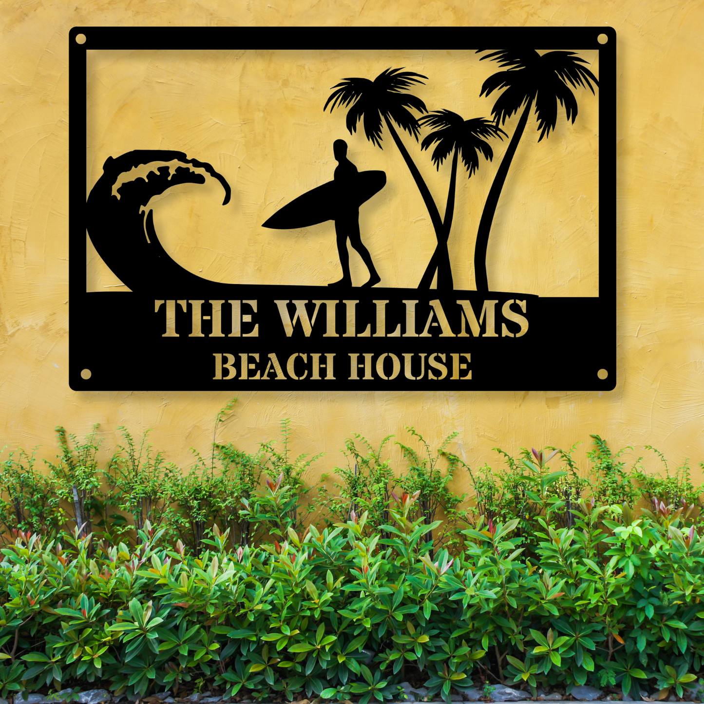 Custom Beach House Metal Sign, Lake House Metal Sign, Summer Beach House Sign, Metal Coastal Decor