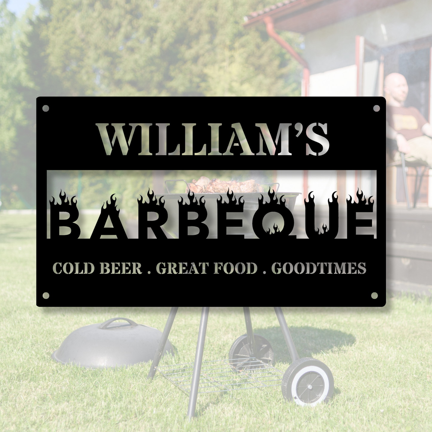 Custom Metal Grilling Sign, Metal Grill Sign, Personalized BBQ Sign, Custom Barbecue Sign, BBQ Metal Sign, Patio Decor, Outdoor Grill Sign, Custom Christmas Gift, Anniversary Gift