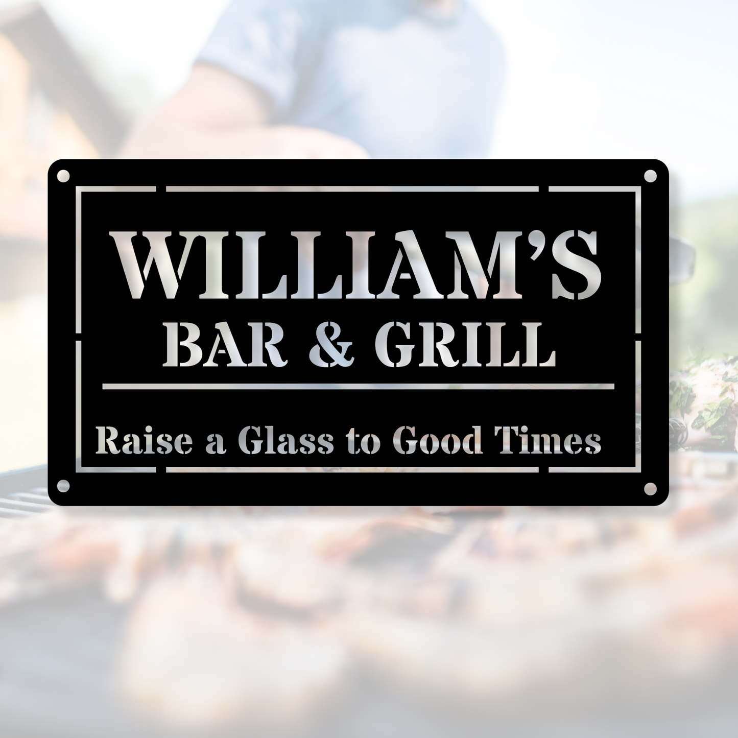 Personalized Bar and Grill Sign Metal Signs, Custom Metal Sign , Metal Wall Art, Personalized Gift, Custom Metal Sign Outdoor