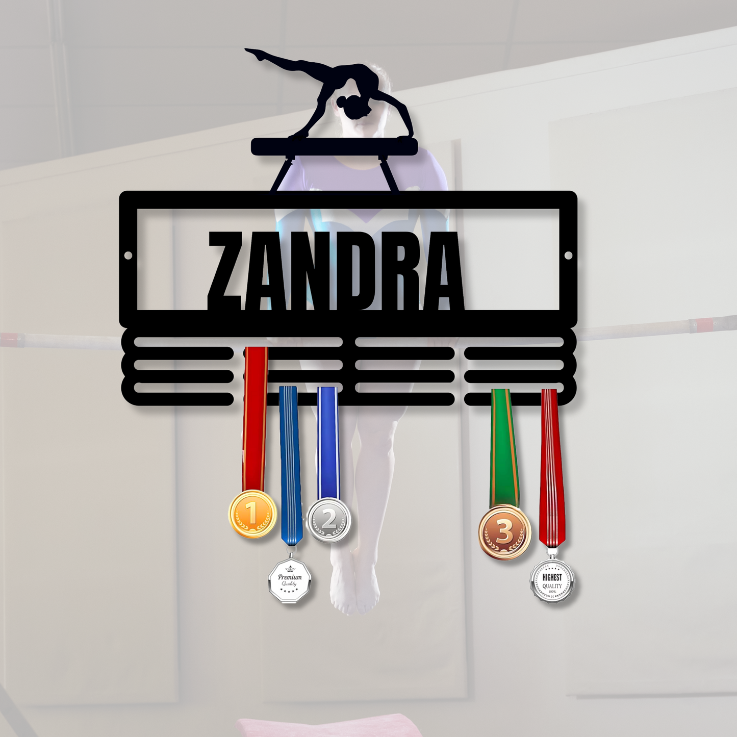 Custom Metal gymnastics medal hanger