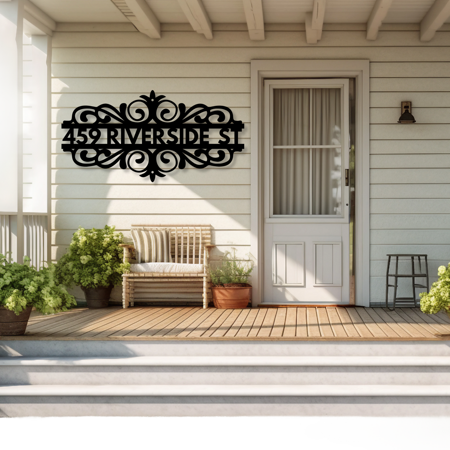 Custom Metal Address Sign, House Number Sign, House Closing Gift, Metal Address Plaque, Outdoor Metal Address Sign, Street Address Sign