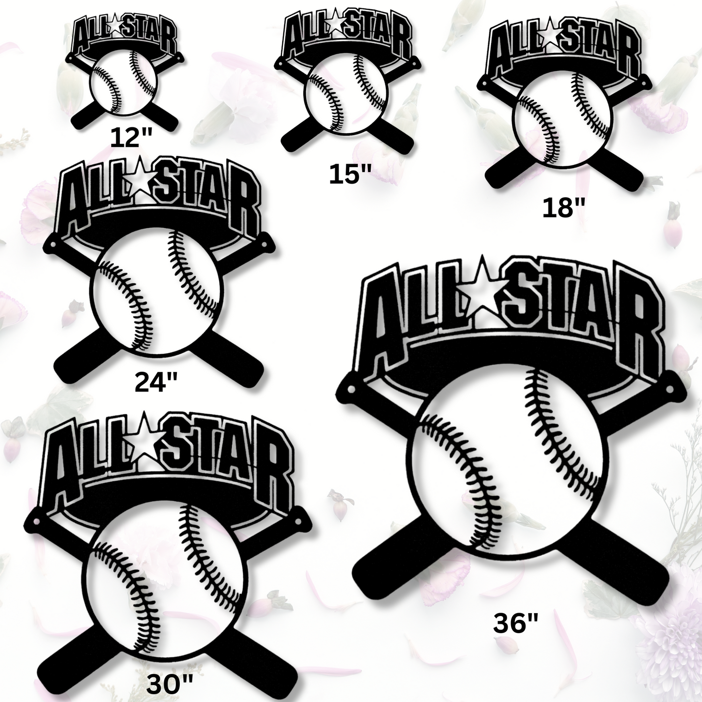 Baseball All-Star Metal Sign, Baseball Themed Metal Wall Hanging, Baseball Lover Gift, New Home Decor, Housewarming Gift