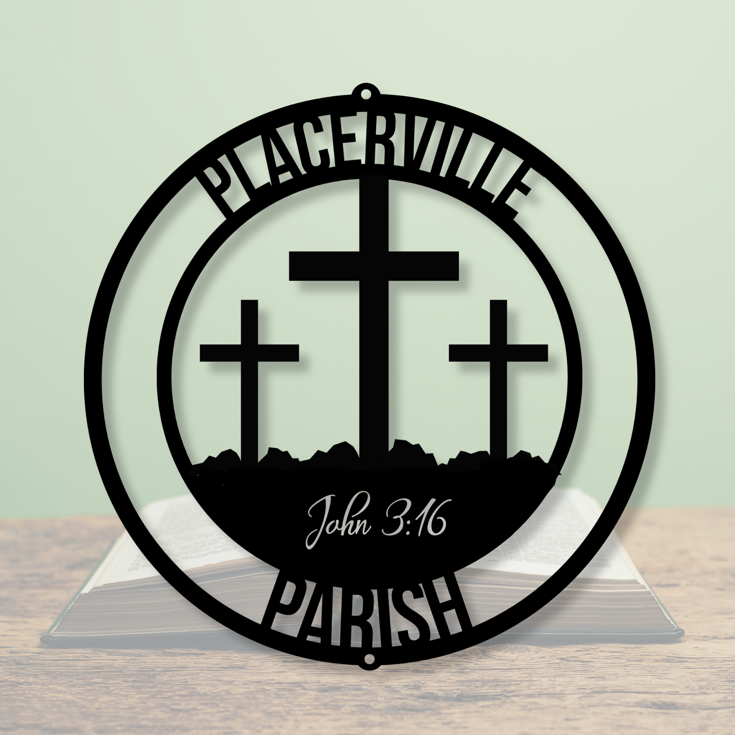 Personalized Church Metal Sign, Custom Church Name Plaque, Church Wall Art, Religious Metal Sign, Custom Scripture Decor, Inspirational Art