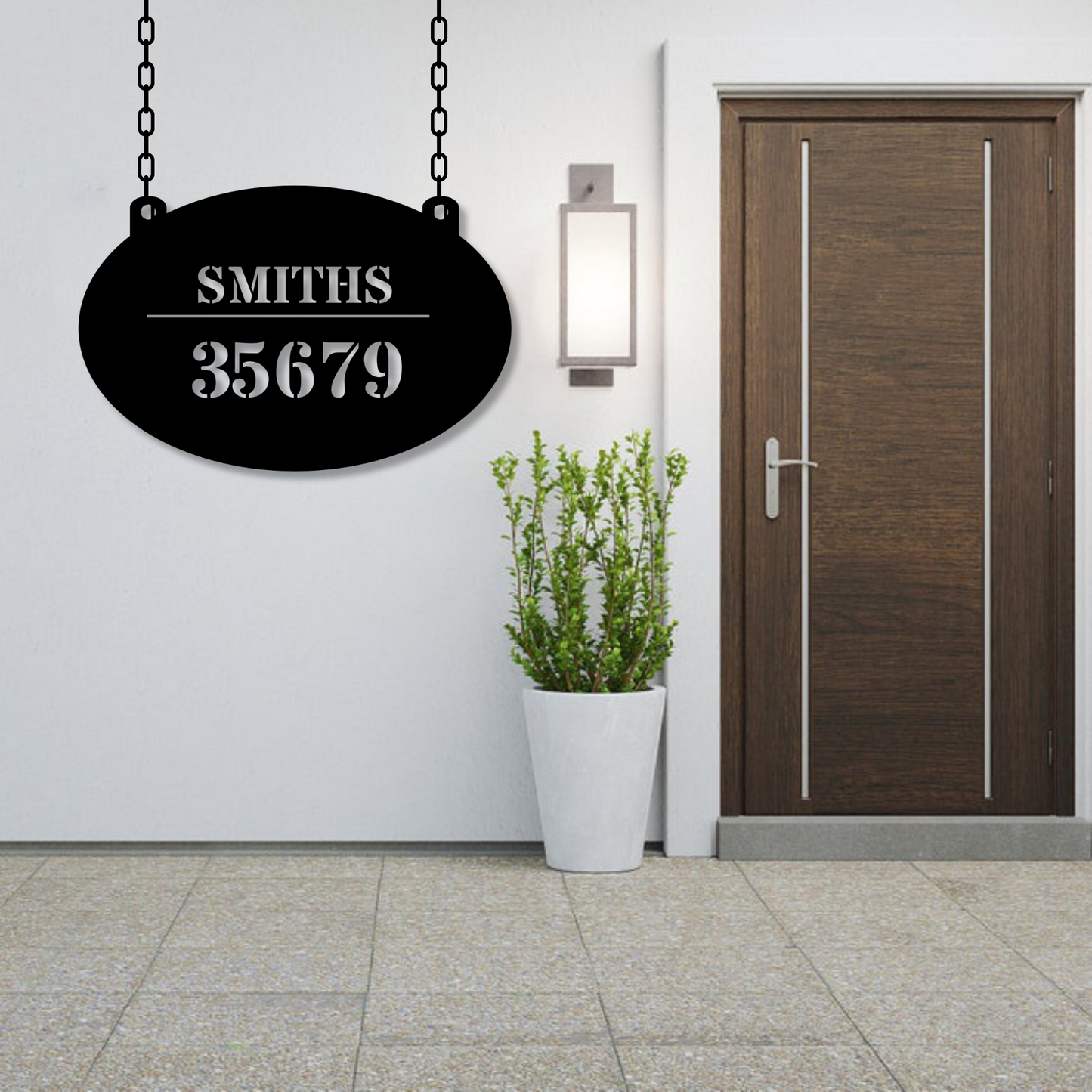 Custom Address Metal Sign, Personalized House Number Sign, Metal House Number Sign,Address Monogram sign