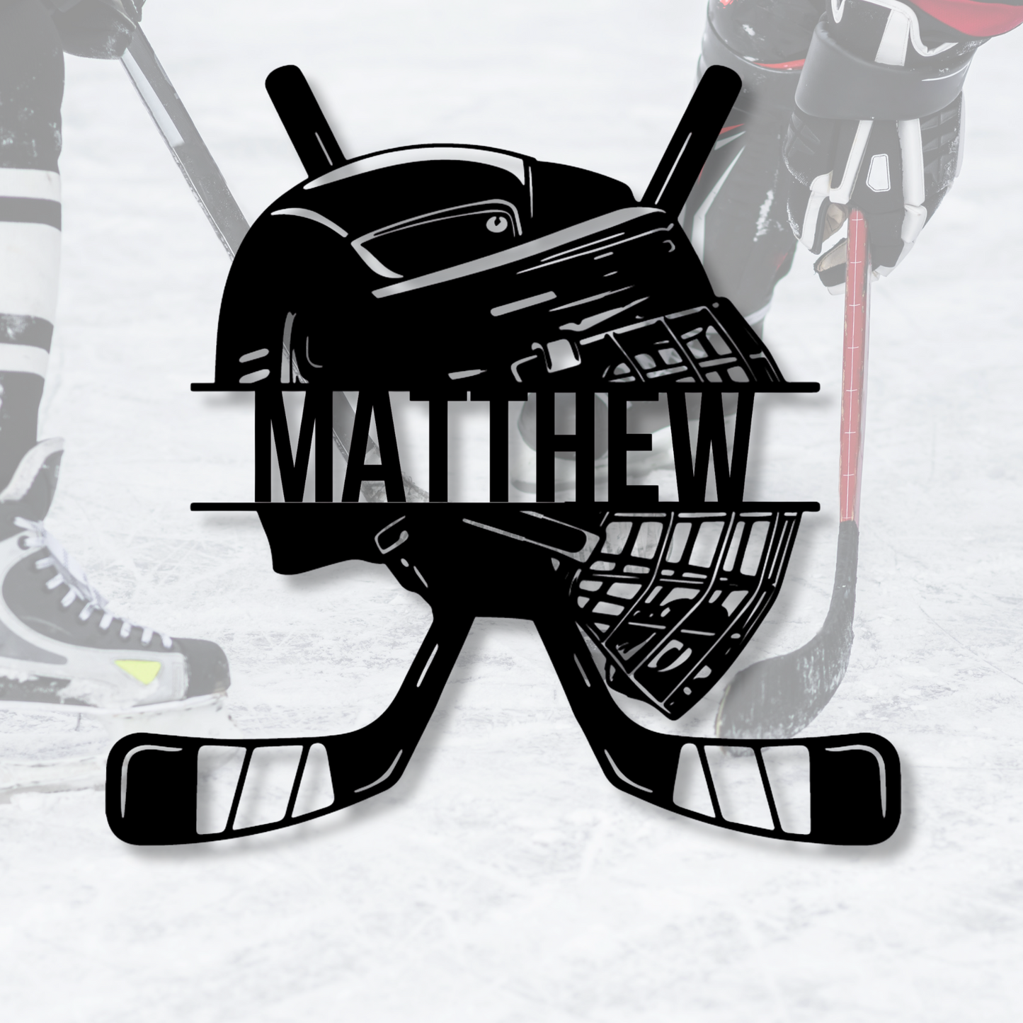 Custom Hockey Metal Sign, Personalized Hockey Decor, Sports Fan Art, NHL Fan Gift, Man Cave Sign, Ice Hockey Wall Art