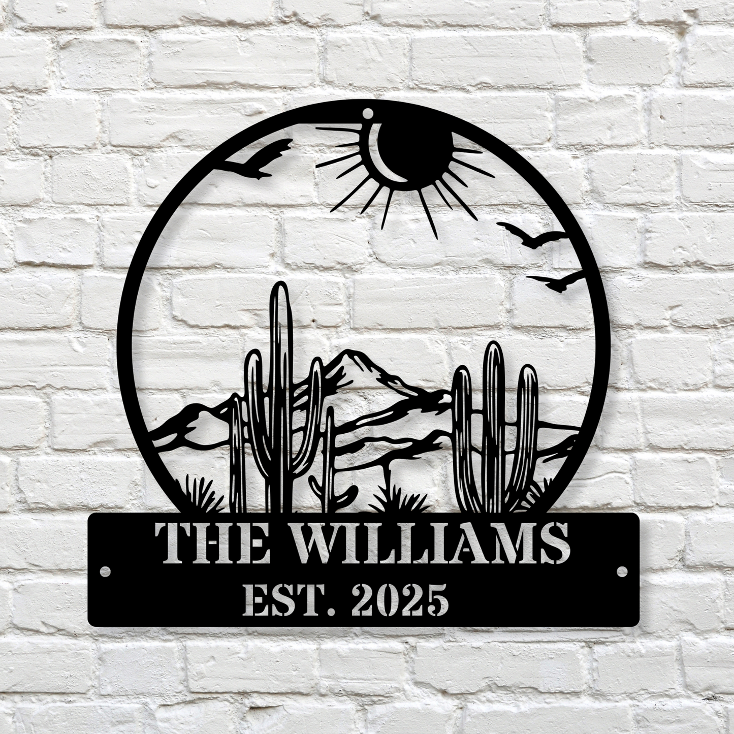 Custom Cactus Metal Sign,Personalized Cactus Name Signs,Cactus Metal Wall Art,Metal Cactus Wall Decor,Cactus Lover Gifts,Cactus Home Decor