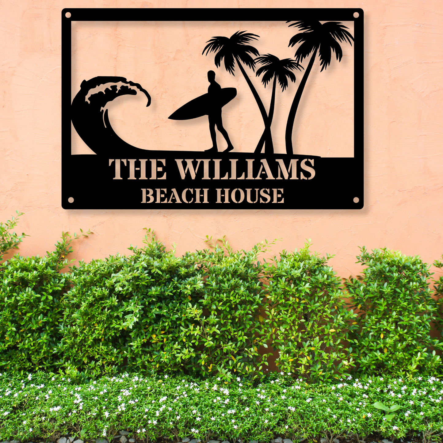 Custom Beach House Metal Sign, Lake House Metal Sign, Summer Beach House Sign, Metal Coastal Decor