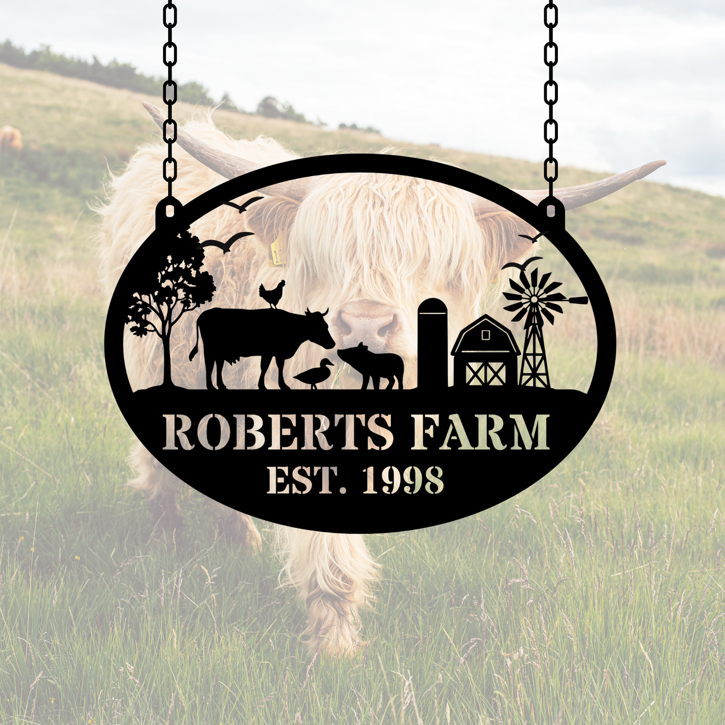 Custom Metal Farm Sign ,  Personalized Farmhouse Sign, Custom Metal Sign, Entrance Gate Decor, Ranch Metal Name Sign, Farmer Gift