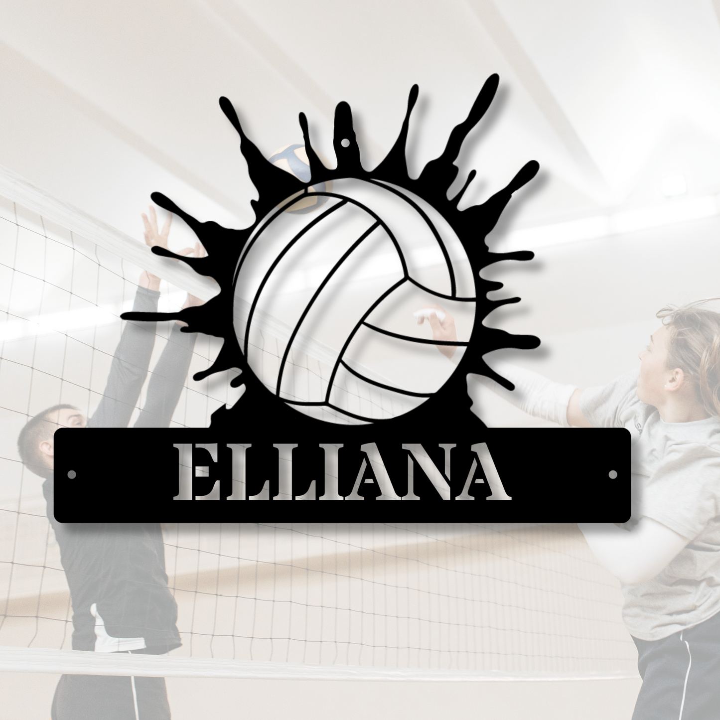 Custom Volleyball Metal Sign, Personalized Sports Wall Art, Team Name Plaque, Athlete Gift, Custom Team Sign