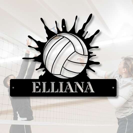 Custom Volleyball Metal Sign, Personalized Sports Wall Art, Team Name Plaque, Athlete Gift, Custom Team Sign