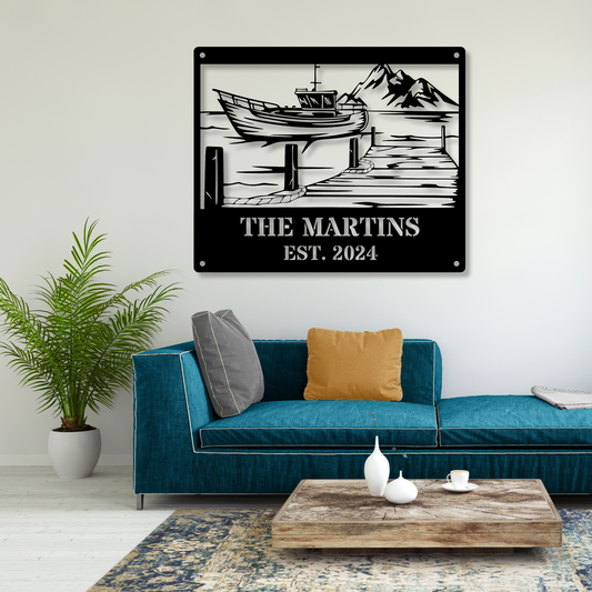 Custom Metal Sign, Lake House Sign, Personalized Lake Decor, Custom Metal Sign for Lake, Welcome to Our Lake House, Housewarming Gift, Custom Lake House Decor