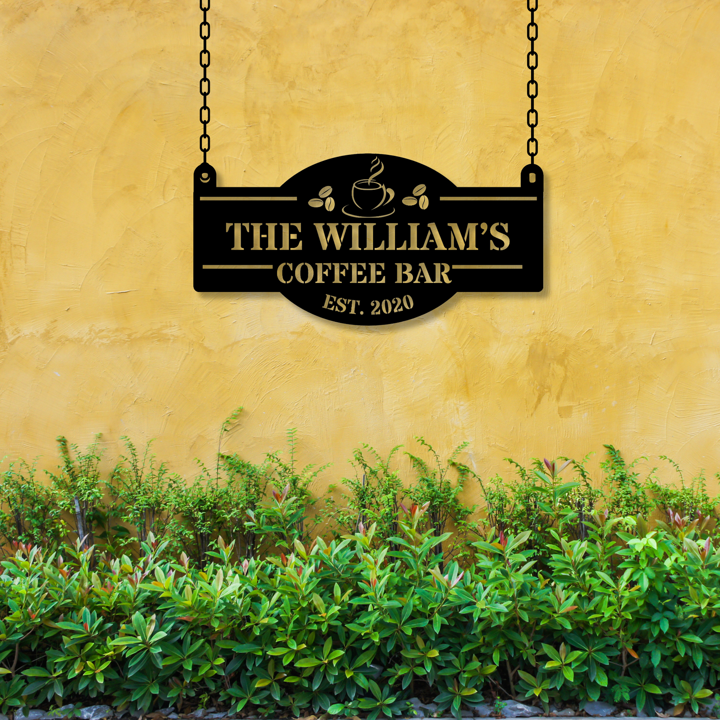 Custom Coffee Shop Metal Sign, Personalized Coffee Shop Metal Sign, Coffee Shop Sign