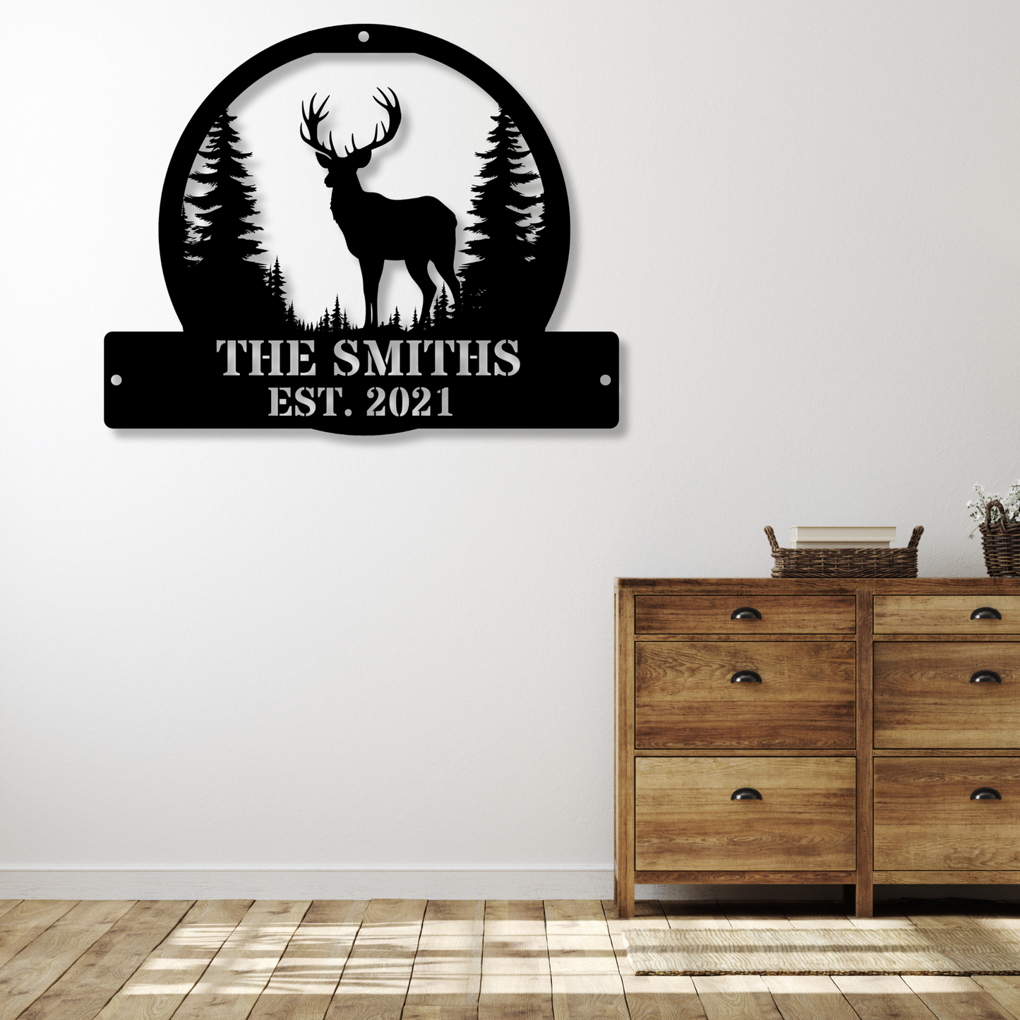 Custom Deer Wall Metal Art Decor, Rustic Deer Home Decor, Wildlife Wall Art, Metal Wall Decor, Hunting Lodge Decor, Gift for Nature Lovers