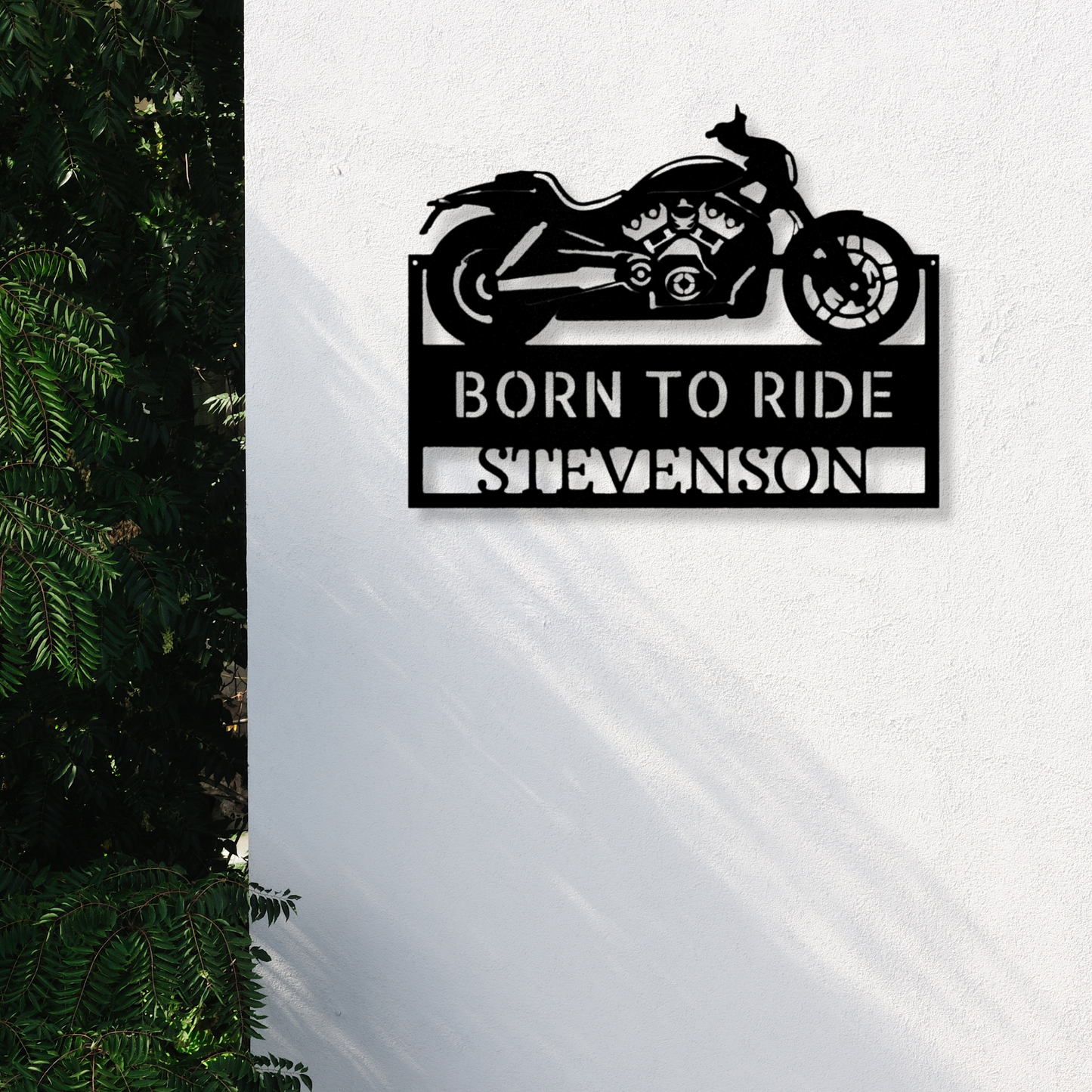Motorbike Metal Sign, Garage Sign, Gift for Papa, Personalized Father’s Day Sign, Workshop Monogram Bike Shop Sign, Small Business Sign