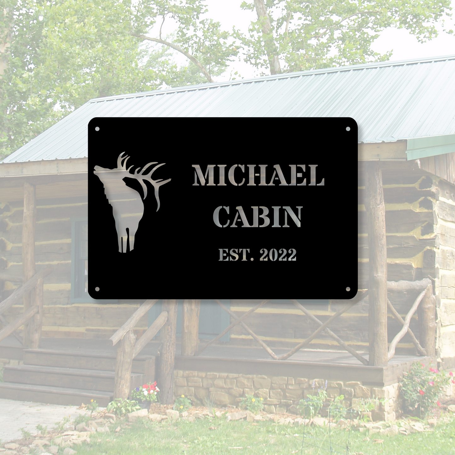 Custom Cabin Wall Metal Sign, Rustic Cabin Decor, Personalized Metal Wall Art, Mountain Home Decorations, Cabin Living Room Gifts