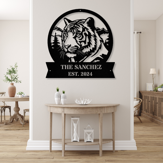 Eye Of The Tiger Metal Wall Art, Tiger Lover Decor, Custom Tiger Sign, Personalized Home Decoration, Unique Tiger Gift, Metal Artwork