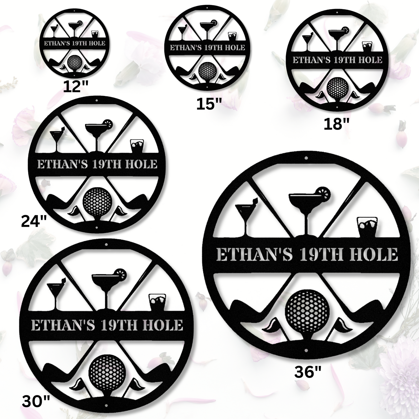 Custom Golf 19th Hole Metal Sign, Personalized Golf Gift, Custom Bar Sign, Golfer Man Cave Decor, 19th Hole Golfer Sign