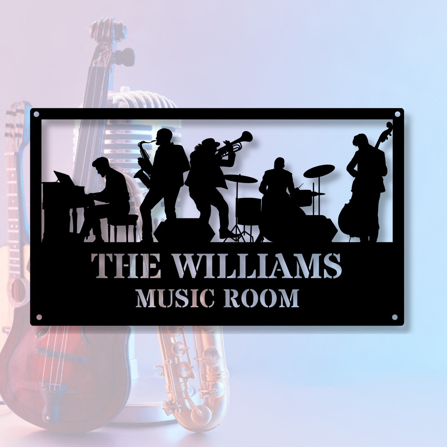 Custom Music Room Metal Sign, Personalized Jazz Metal Sign