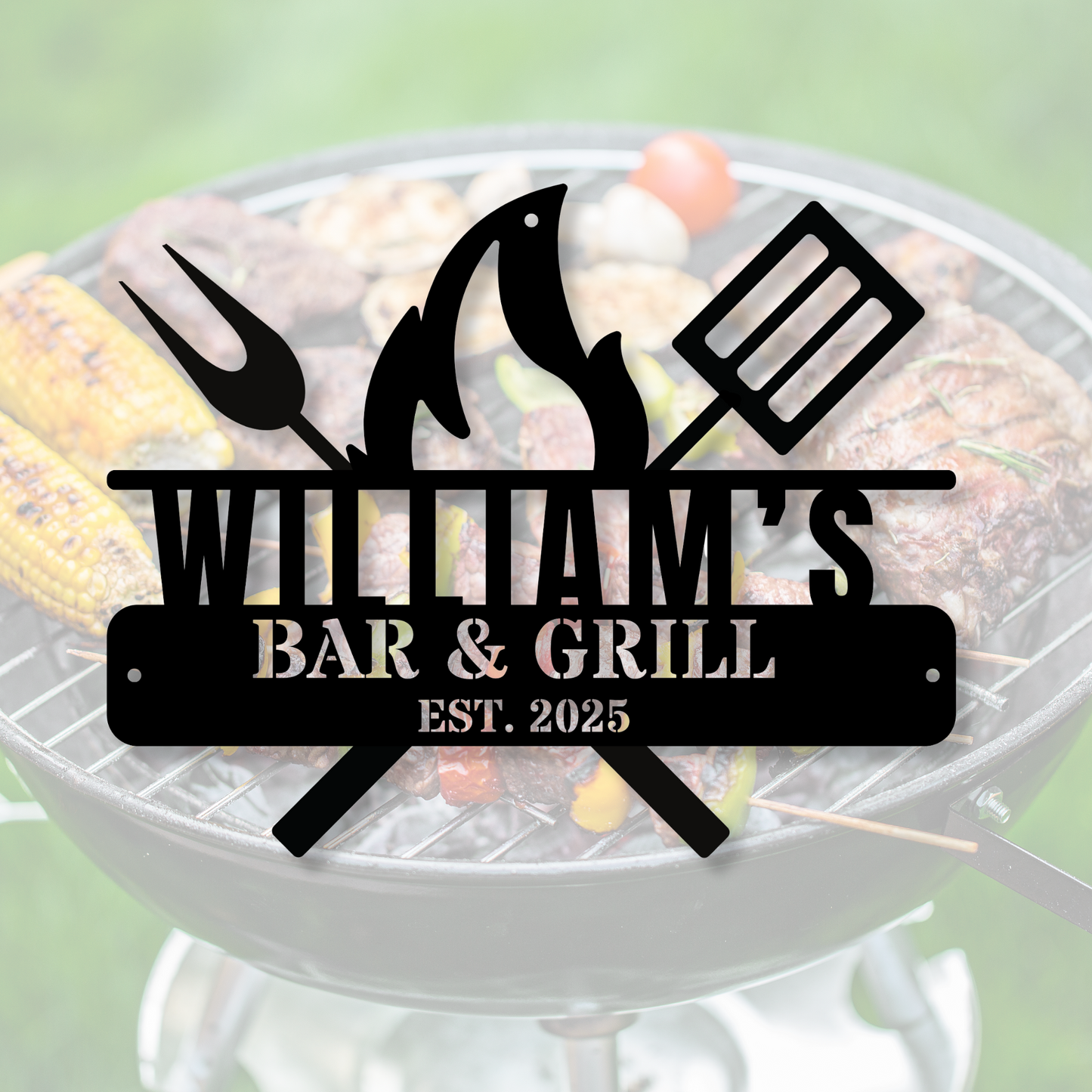 Custom  Family Bar and Grill Sign Metal Signs- Custom Metal Sign - Metal Wall Art - Personalized Gift - Custom Metal Sign Outdoor