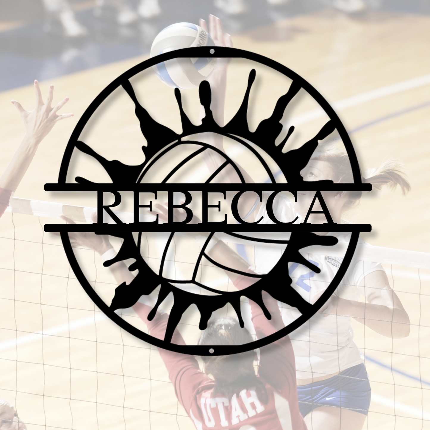 Custom Metal Volleyball Sign, Volleyball Decor, Volleyball Metal Art, Personalized Sign, Sports Wall Decor, Gift for Athletes