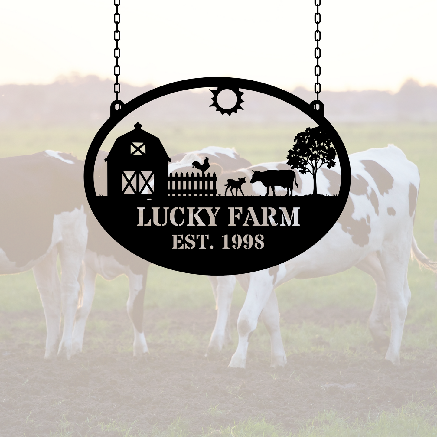 Metal Farm Sign, Custom metal farm name sign, Large metal name sign, Ranch metal sign, Farmville metal sign, Christmas farm sign