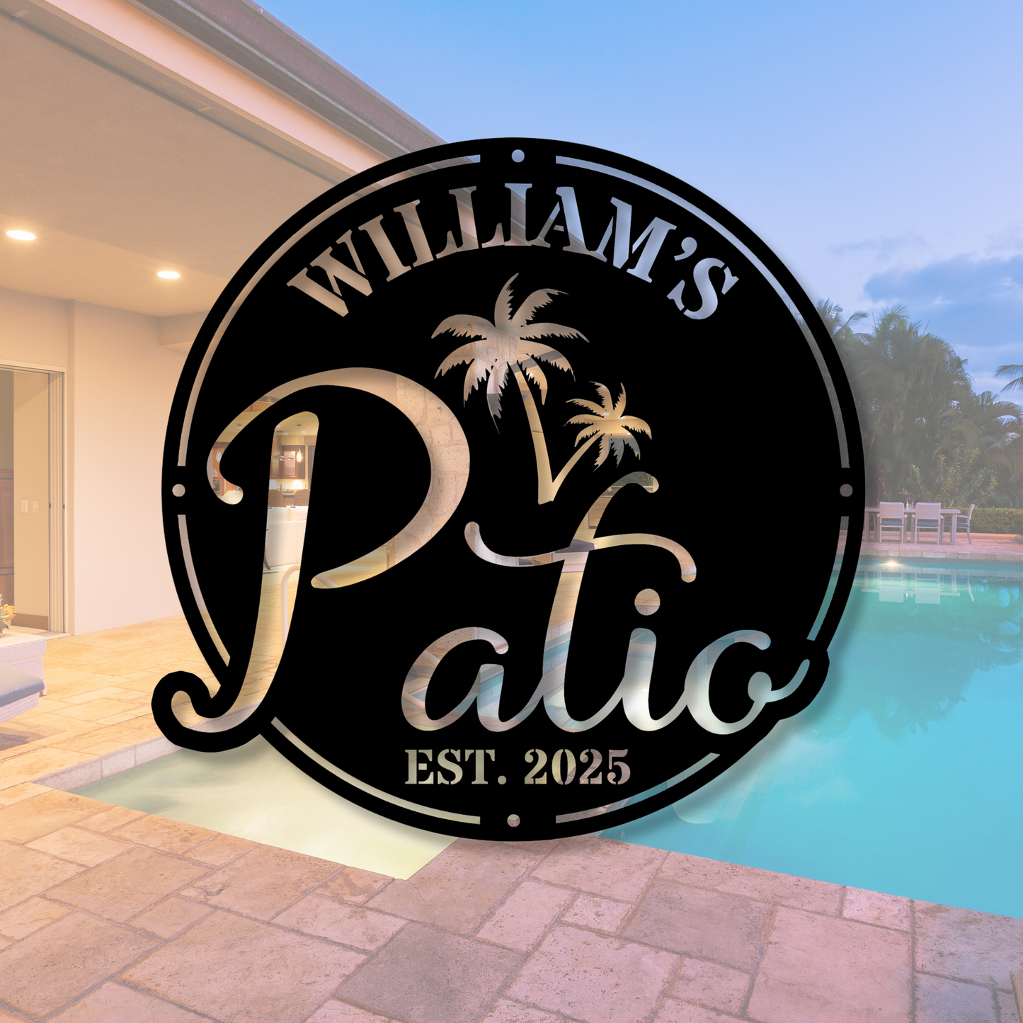 Patio Metal Sign, Welcome to Our Patio Sign, Metal Porch sign, Porch Signs Outdoor, Custom Patio Sign