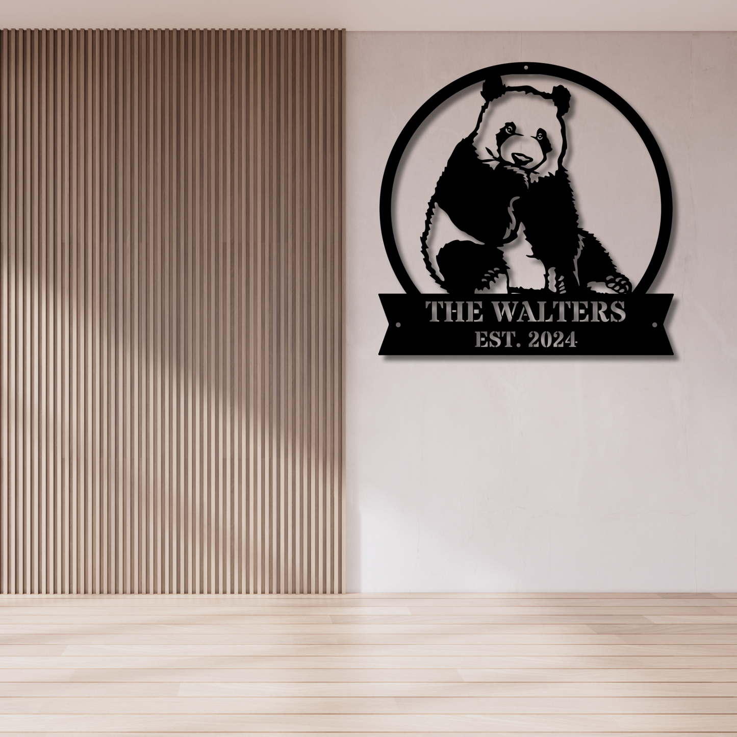 Custom Panda Wall Metal Sign, Panda Wall Art, Metal Art Decor, Animal Themed Decoration, Home Metal Sign, Panda Art Decoration