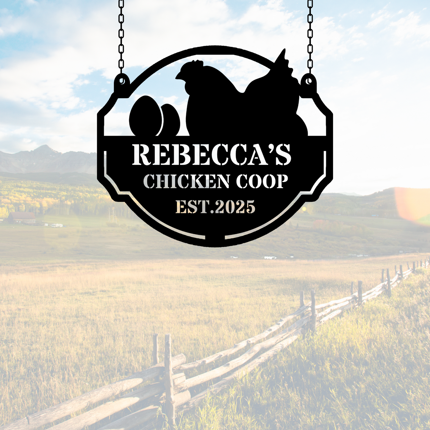 Custom CHICKEN COOP METAL SIGN