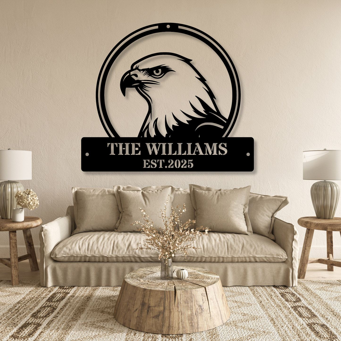 Custom Family Name Metal Sign, Personalized Family Name Metal Sign, Metal Family Name Sign, Wedding Gift, Christmas Gift, Custom Metal Name Sign