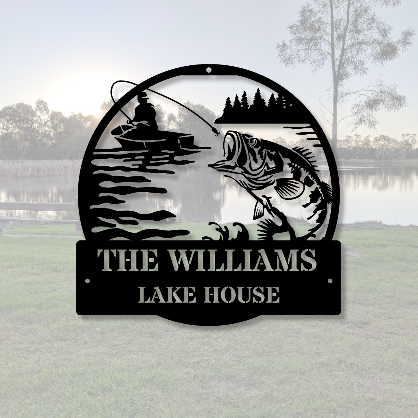 Custom Lake House Metal Sign , Lake Gift, Family Lake House Metal Sign,Lakehouse Decor,Housewarming Gift