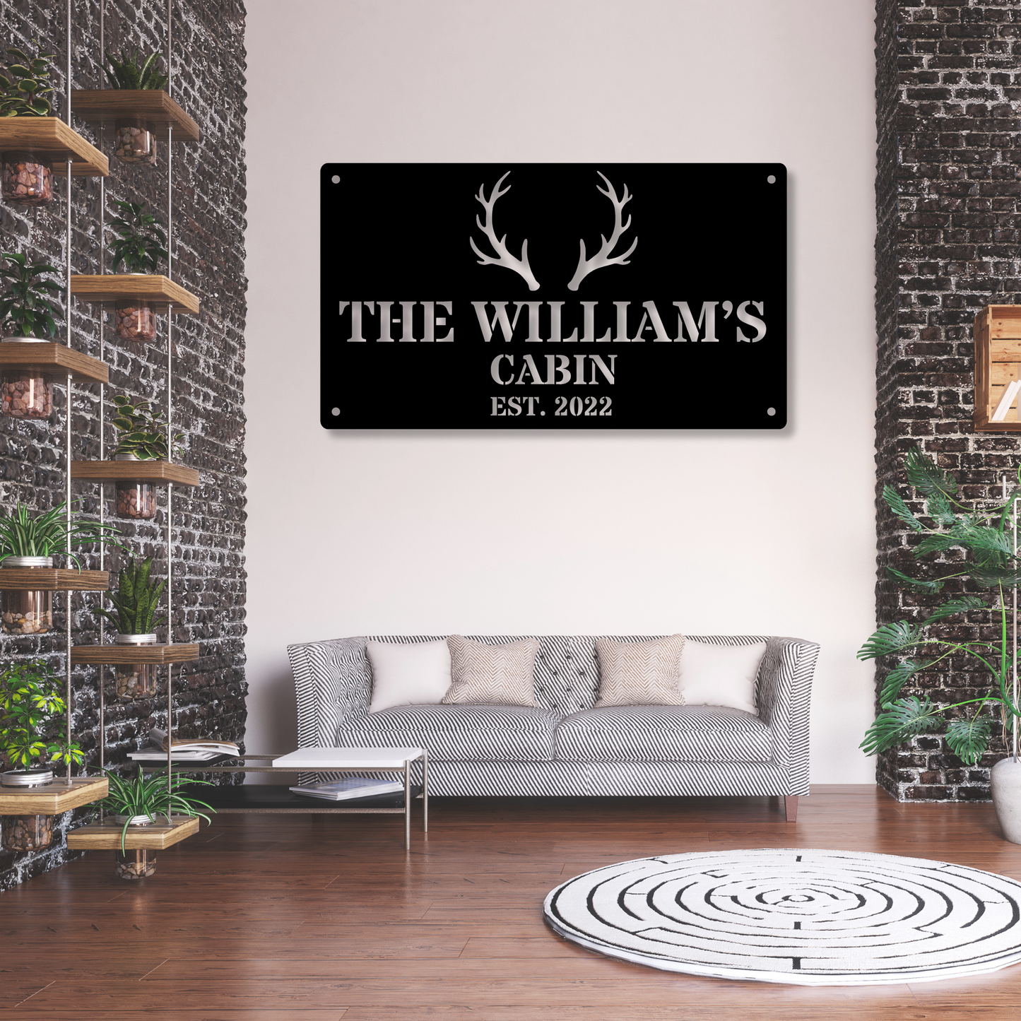 Custom Cabin metal Sign, Personalized Metal Cabin Sign - Mountain Cabin Established Date Wall Art - Custom Cabin Sign- Cottage Decor - Cottage Core - Cabin Decor