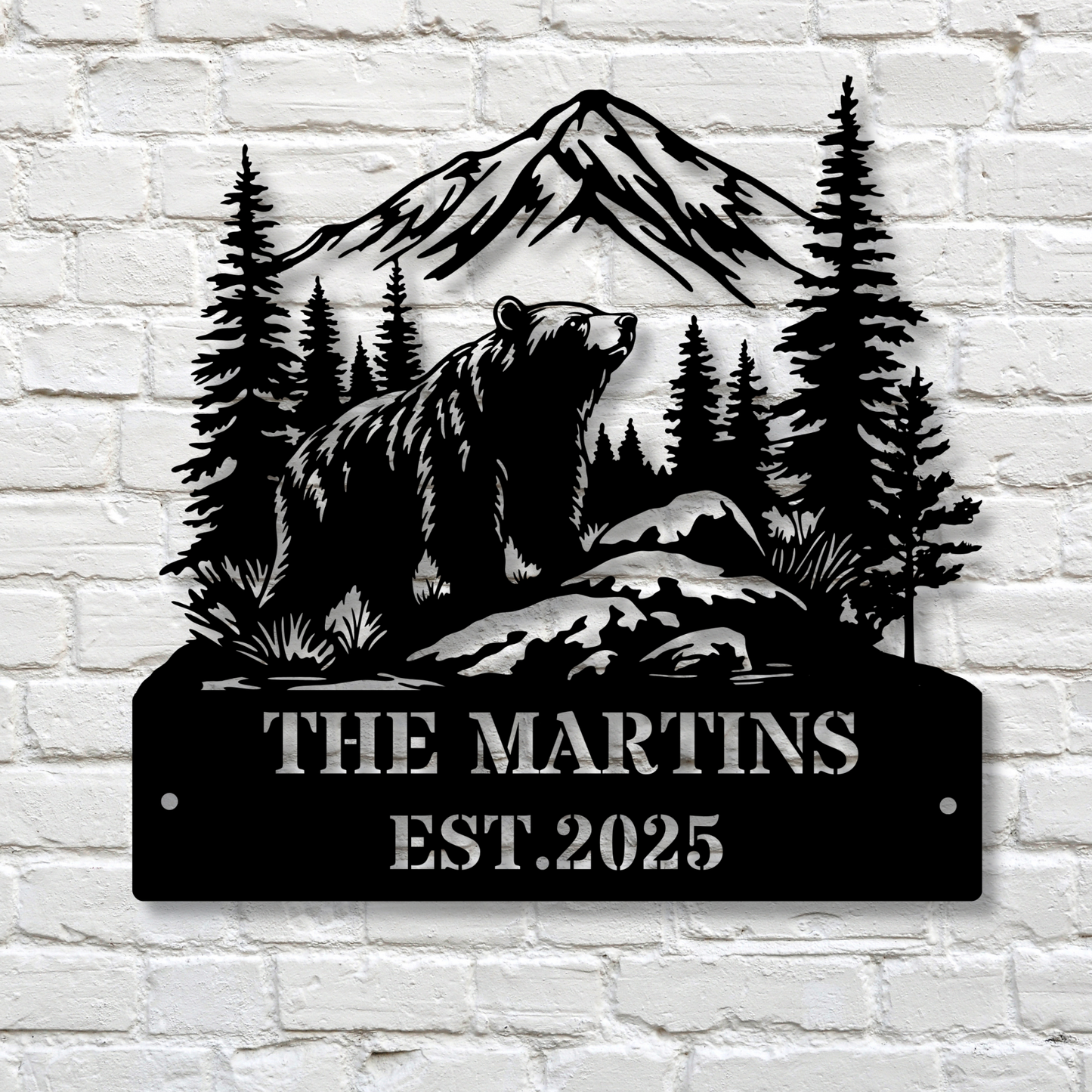 Custom Family Name Metal Sign,Housewarming Gift, Family Sign Plaque, Personalized Last Name Sign, Wedding Gift for Couple, Front Door Hanger Monogram